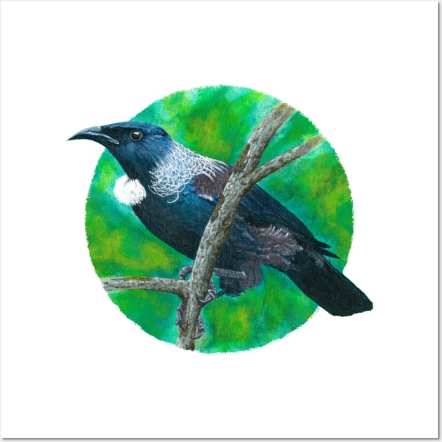 New Zealand Tui - Painting in acrylic Wall Art by seanfleming